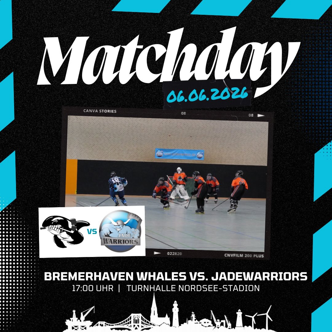 📣 MATCHDAY – AUSWÄRTSSPIEL IN BREMERHAVEN! 🏒🔥

Nach einem schwierigen vergangenen Wochenende wollen beide Teams zurück in die Erfolgsspur! Sowohl die Warriors als auch die Bremerhaven Whales mussten sich zuletzt den Holtenau Huskies geschlagen geben. Umso größer dürfte die Motivation sein, am Samstag wieder wichtige Punkte einzufahren. 💪

Für unsere Warriors geht es dabei auswärts nach Bremerhaven, wo ein intensives und umkämpftes Spiel zu erwarten ist. Die Mannschaft ist bereit, alles auf dem Feld zu lassen und gemeinsam als Team zurückzuschlagen! 🔥

📅 06.06.2026
⏰ 17:00 Uhr
📍 Turnhalle Nordsee-Stadion, Bremerhaven

Wir freuen uns über jede Unterstützung vor Ort! Macht die Auswärtstour mit und helft uns dabei, die nächsten Punkte mit nach Wilhelmshaven zu nehmen.