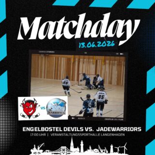 🏒 MATCHDAY! 🏒

Nach dem überzeugenden 26:8 - Auswärtssieg in Bremerhaven geht es für uns am 13.06.2026 direkt mit der nächsten großen Herausforderung weiter!

In der Veranstaltungssporthalle Langenhagen wartet mit den Engelbostel Devils kein geringerer Gegner als der aktuelle Tabellenführer auf uns. Die Devils sind in dieser Saison noch ungeschlagen und haben bislang jedem Gegner ihre Klasse gezeigt.

Doch auch wir reisen mit breiter Brust an. Der deutliche Erfolg in Bremerhaven hat gezeigt, dass die Warriors offensiv in guter Form sind und als Team immer besser zusammenfinden. Jetzt wollen wir den Schwung mitnehmen und dem Spitzenreiter alles abverlangen.

Wir freuen uns auf ein intensives Duell und jede Unterstützung von den Rängen!

📅 13.06.2026
⏰ 17:00 Uhr
📍 Veranstaltungssporthalle Langenhagen

📸 @hanna_nck
